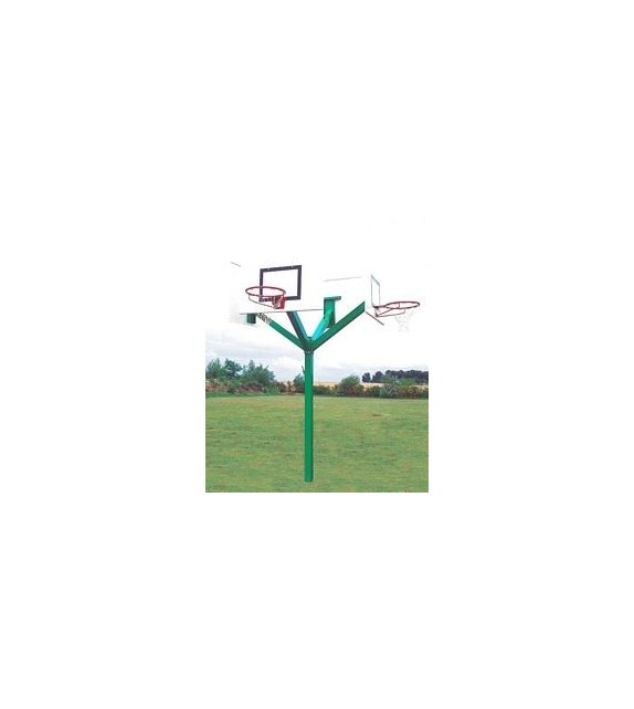 Basketbalpaal met vier borden - Rechthoek