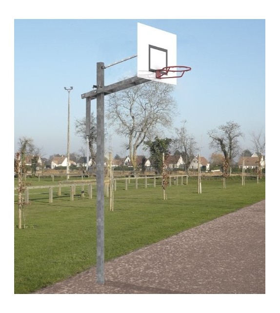 Basketbalring op paal overhang 1,2 m - instelbare hoogte