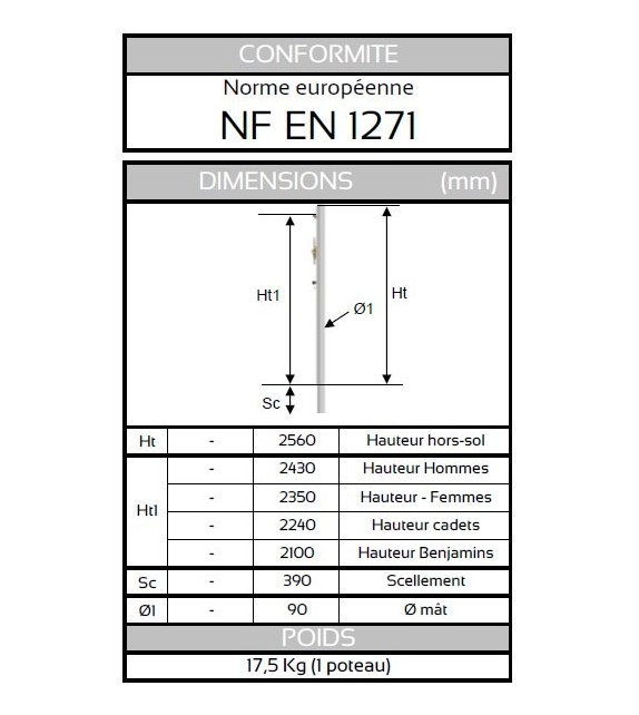 Set volleybalpalen "Training"