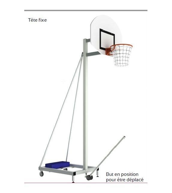 Mobiele basketbalpaal - 2,60 m of 3,05 m