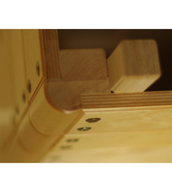 Trapezium springkast in massief naaldhout - 6-delig