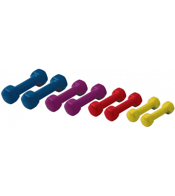 Fitness halterset 2 kg - paars - 2 stuks