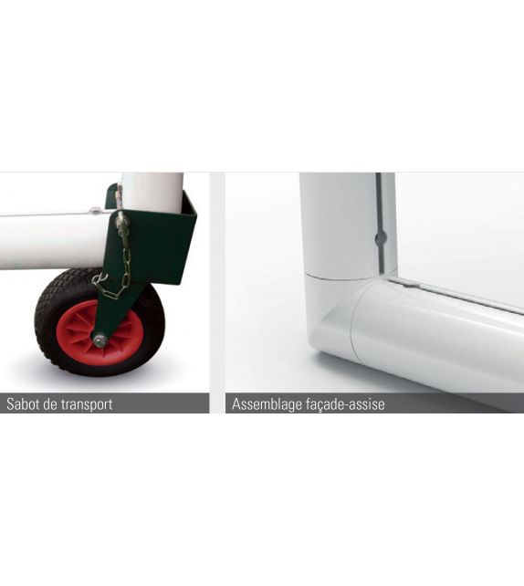  Voetbaldoelen (paar) verplaatsbaar voor 8 spelers 5 x 2 m aluminium MARACANA