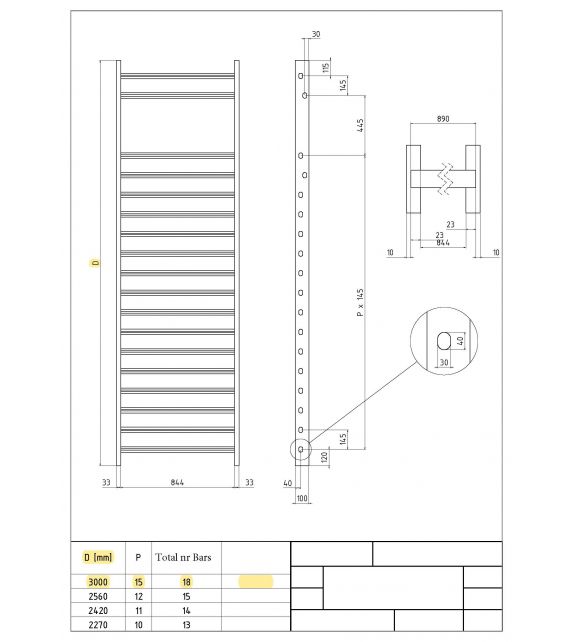 Klimrek – Gym enkelrek 3,00 m x 0,90 m - 18 sporten