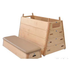 Trapezium springkast in massief naaldhout - 5-delig