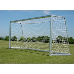 Set van 2 aluminium jeugdvoetbaldoelen 5x2 m met doelnet