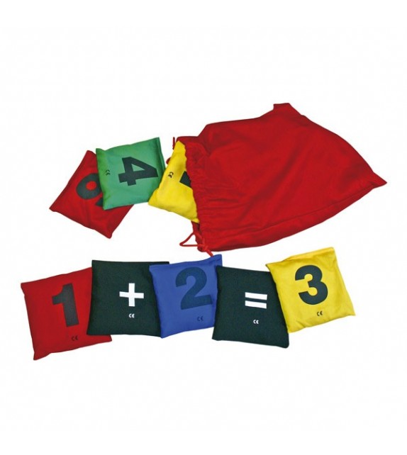 Set de 15 sacs à grains - chiffres et signes