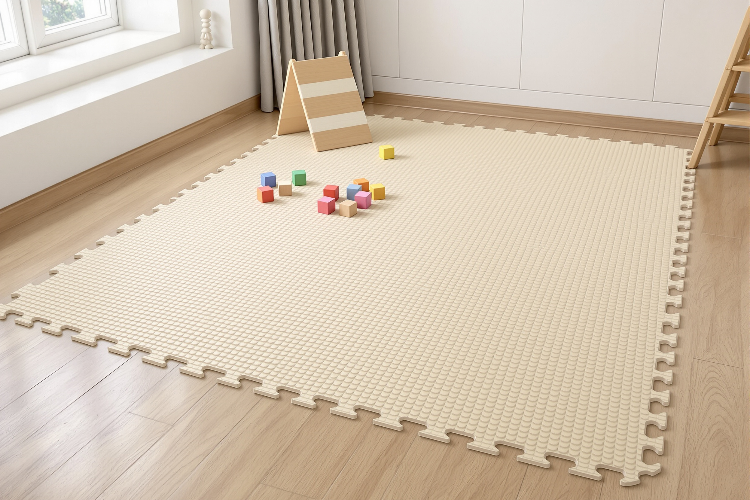 Beige foam speelmat kopen: fitness eva foam mat en puzzel speelmat vergelijken